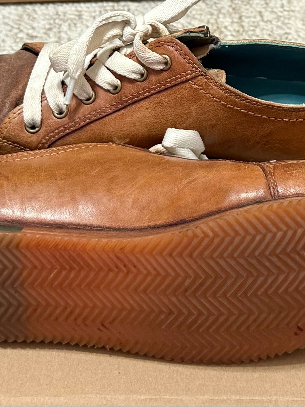Bed Stu Roan Brown Leather Casual Sneakers - Brown. Fits like 7 SO CUTE! - Picture 4 of 4